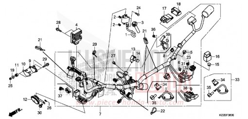 FAISCEAU DES FILS (CRF250L/LA) CRF250LAH de 2017